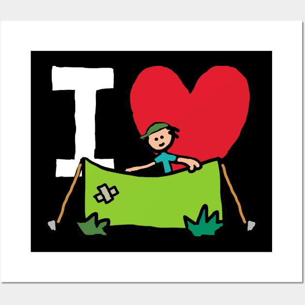 I Love Camping Wall Art by Mark Ewbie